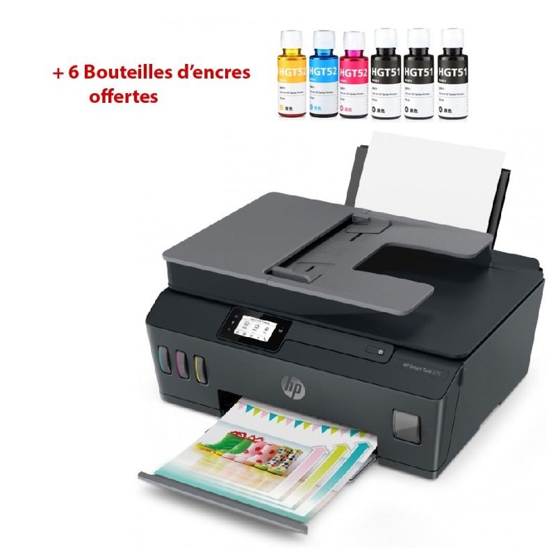 Imprimante Jet d&rsquo;encre HP Smart Tank 615 4en1 Couleur WiFi – Y0F71A - HP