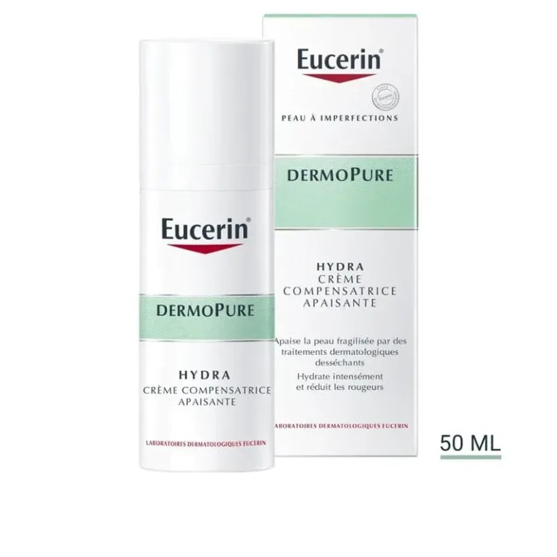 EUCERIN DERMOPURE HYDRA CREME COMPENSATRICE APAISANTE 50ML - Eucerin