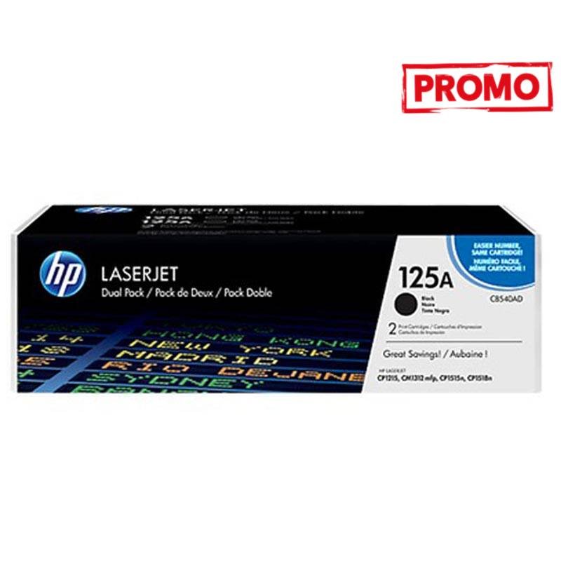 de 2 Toners Originaux HP 125A - Noir (CB540AD) - HP