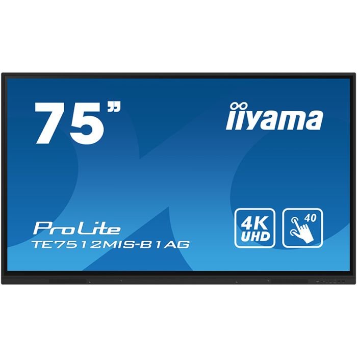 Ecran Interactif IIYAMA 75 » 4K UHD IPS 60HZ – Noir Mate – TE7512MIS-B1AG