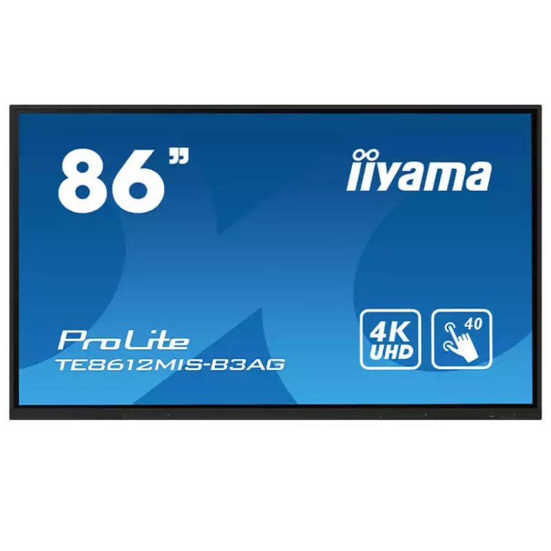 Ecran Interactif IIYAMA ProLite 86 » 4K UHD – Noir Mate – TE8612MIS-B3AG
