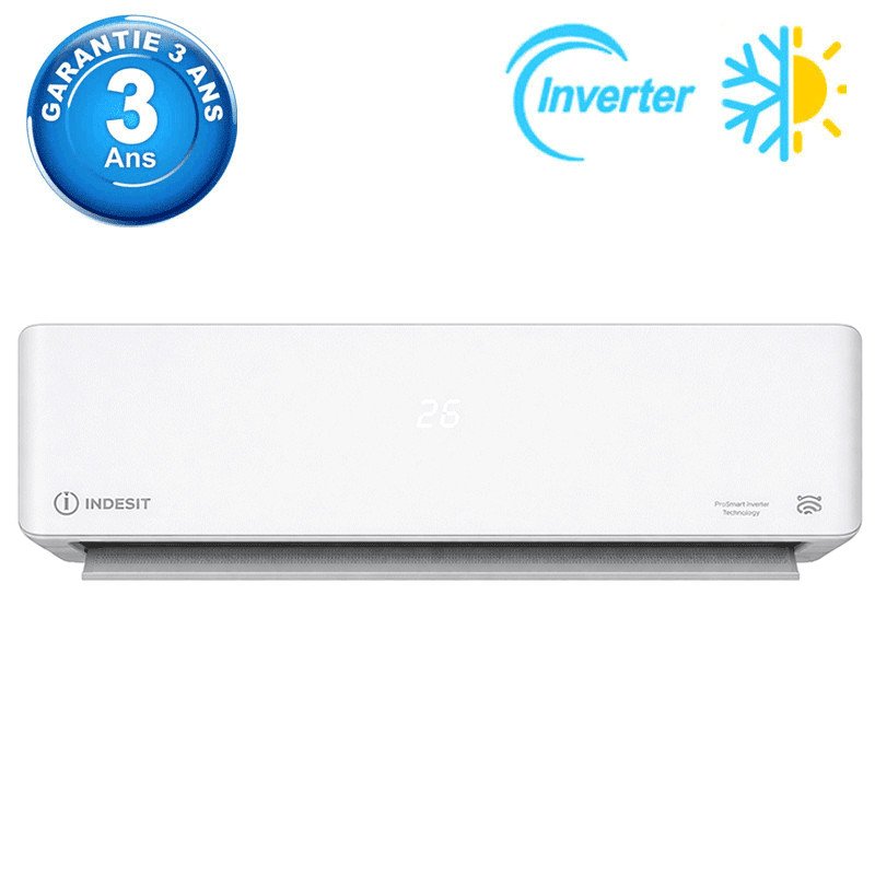 Climatiseur Indesit 9000 BTU Inverter Chaud / Froid Blanc - Indesit
