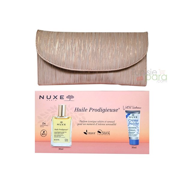 Nuxe Pochette Huile Prodigieuse Seche 30ml + Creme Fraiche Hydratante 3-En-1 30ml Offerte - Nuxe