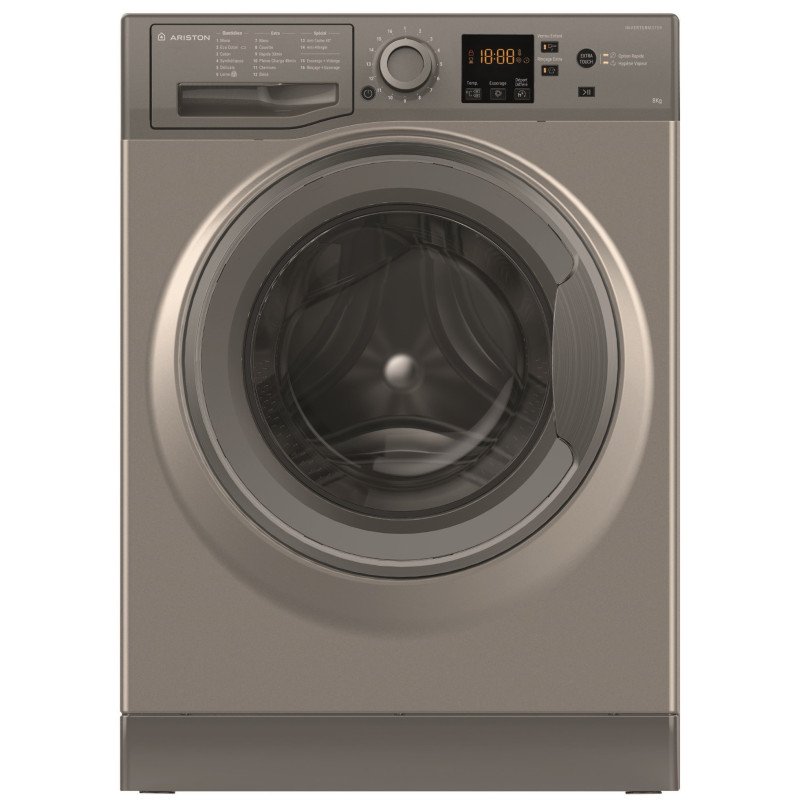 Machine à Laver Frontale Inverter Ariston NS823CGGMA 8 Kg Silver - Ariston