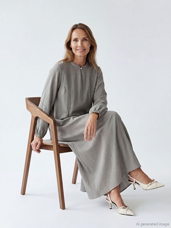 Robe manches longues en tissu pour Femme - LC Waikiki