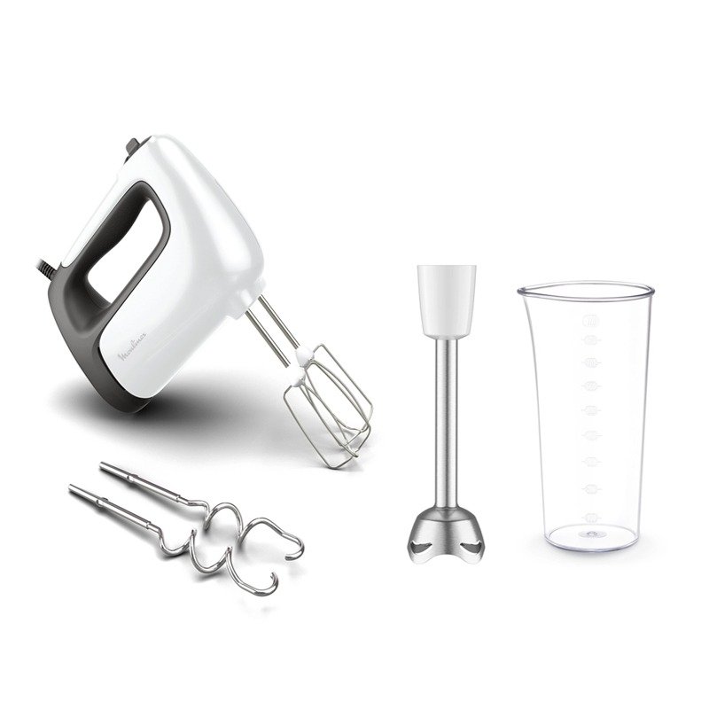 Batteur a Main MOULINEX Prep'Mix HM462110 500Watts - Blanc&Noir - Moulinex