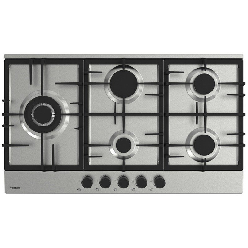 Plaque de Cuisson Encastrable FOCUS F4789X 5 Feux 90cm - Inox - Focus
