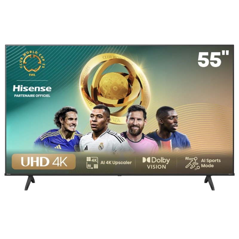 TV HISENSE 55" Smart Série A6N 4K UHD - Noir - Hisense