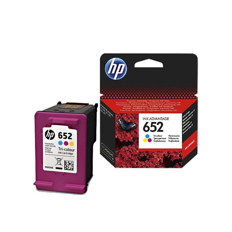 Cartouche Jet d&rsquo;encre Original HP 652 – Couleurs (F6V24AE) - HP