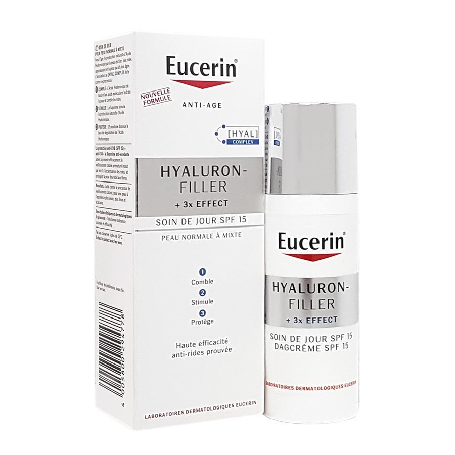 EUCERIN HYALURON-FILLER 3 EFFECT SOIN DE JOUR PEAUX NORMALES A MIXT... - Eucerin