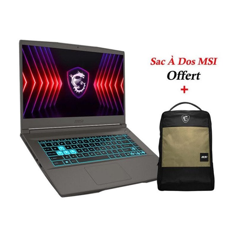 Pc Portable Gamer MSI Thin 15 B13UCX i7 13Gén 16GB 512GB SSD - MSI