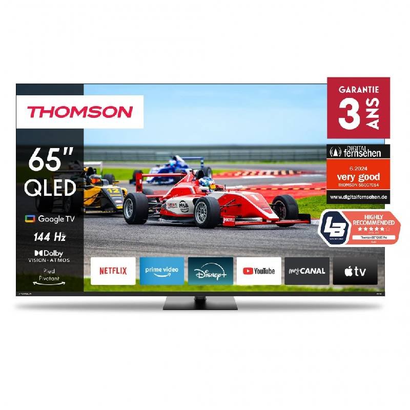 TV Thomson 65" 65QG7C14 QLED Pro UHD 4K Google Tv - Noir - Google