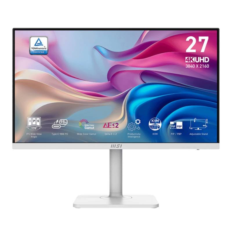 Ecran Msi Modern MD272UPHW 27&Prime; 4k Uhd Ips 60hz- Noir -9S6-3PB19H-415 - MSI