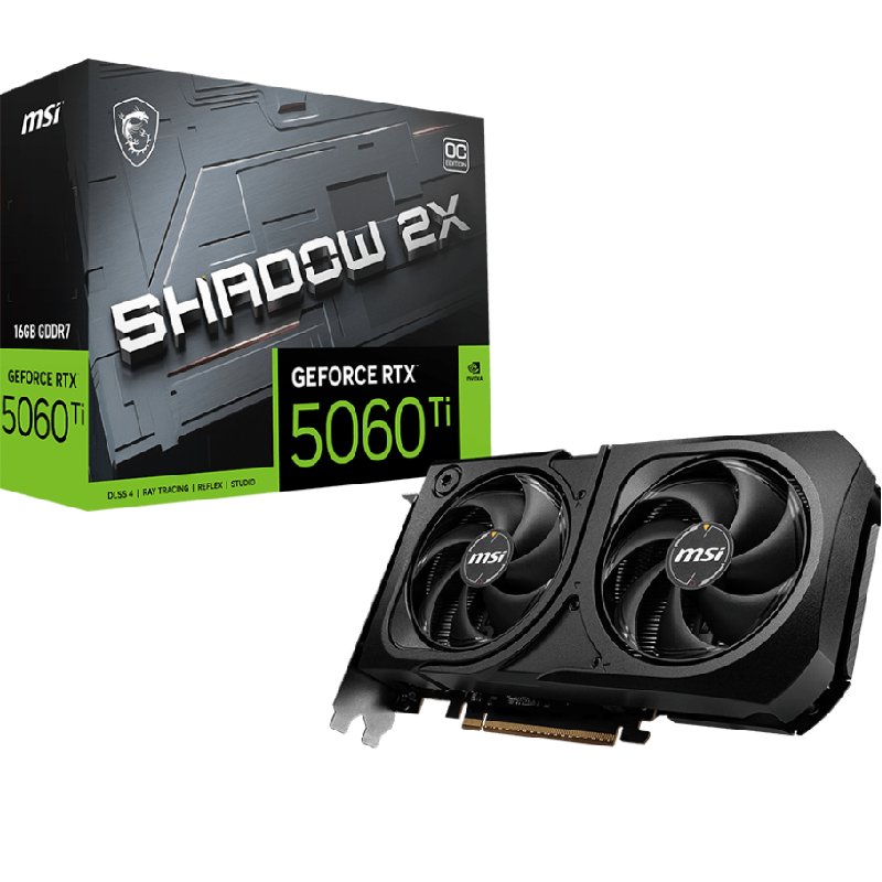 Carte Graphique MSI GeForce RTX 5060 Ti 16G SHADOW 2X OC PLUS – 912-V535-003 - MSI