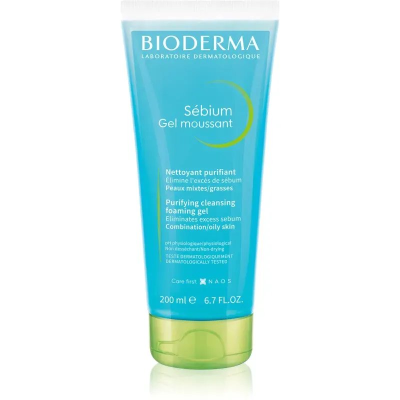 BIODERMA SEBIUM GEL MOUSSANT PURIFIANT TUBE 200ML - Bioderma
