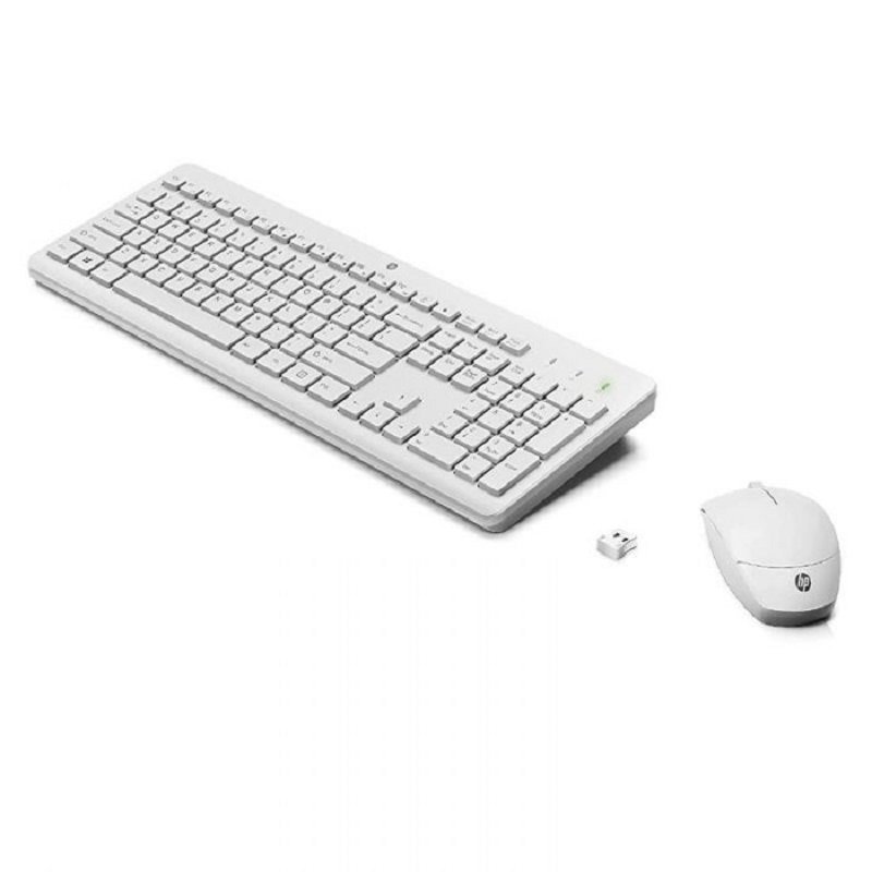 Ensemble Clavier + Souris Sans Fil Hp 230 Azerty – Blanc – 3L1F0AA - HP