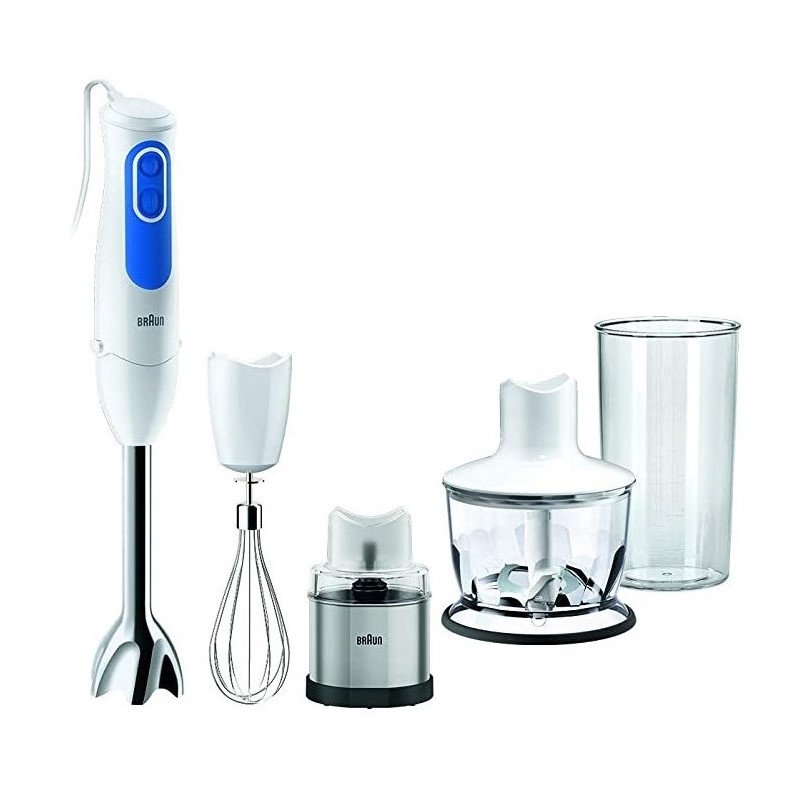 Mixeur Plongeant Braun MQ3038WH Spice 700 W Blanc & Bleu - Braun